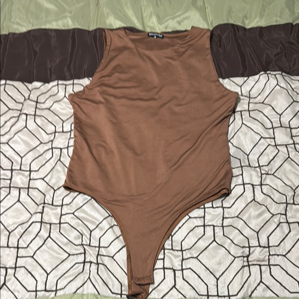 Marshalls Brown Sleeveless Bodysuit